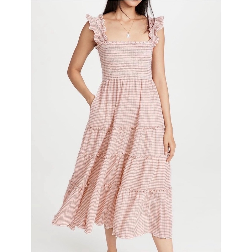 O.P.T Midi Dress Sleeveless Striped  Pink Medium